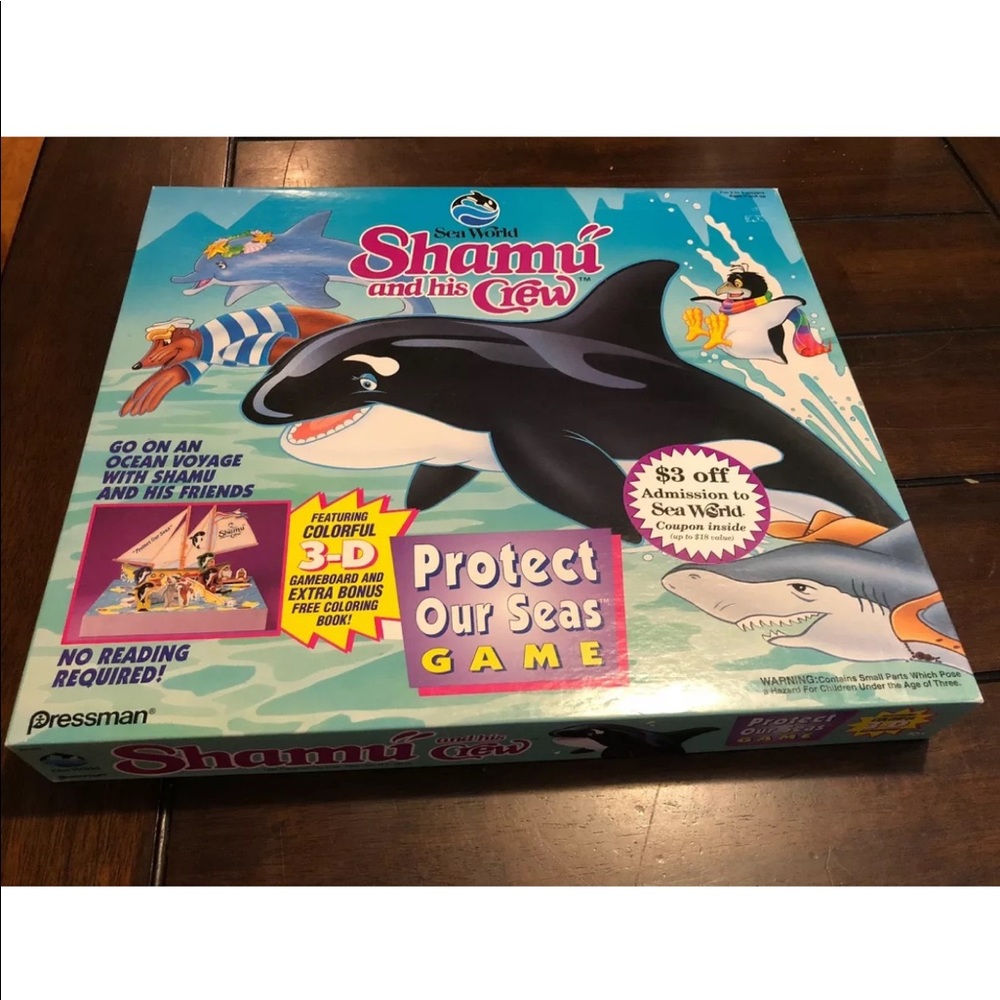 Vintage 1994 Sea World Shamu & His Crew Board Game